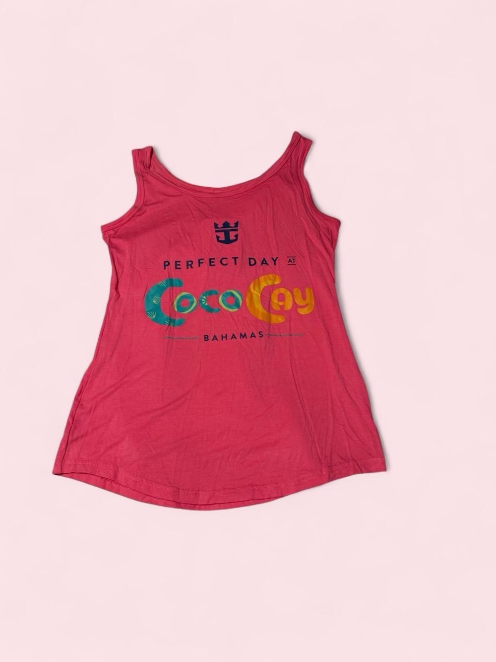 Perfect Day Coco Cay Pink Graphic Tank Top